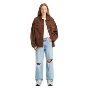Levi's Women's Baggy Dad Jeans Ripped Distressed Medium Wash Blue Size 28